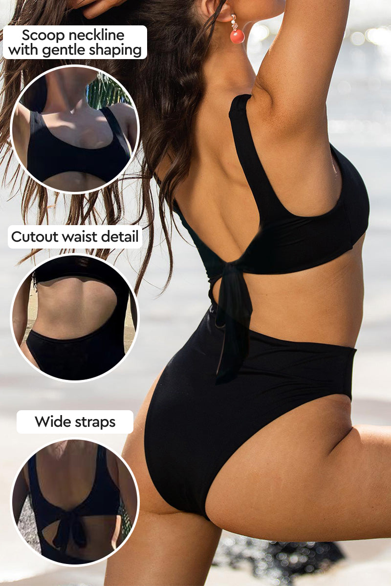 Seamless Anti-Tan Line One-Piece Cutout Swimsuit