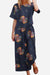 Linen and Cotton Loose Floral Short Sleeves Two-Piece Set