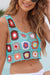 Short-Cropped Vest Crochet Top Clothing